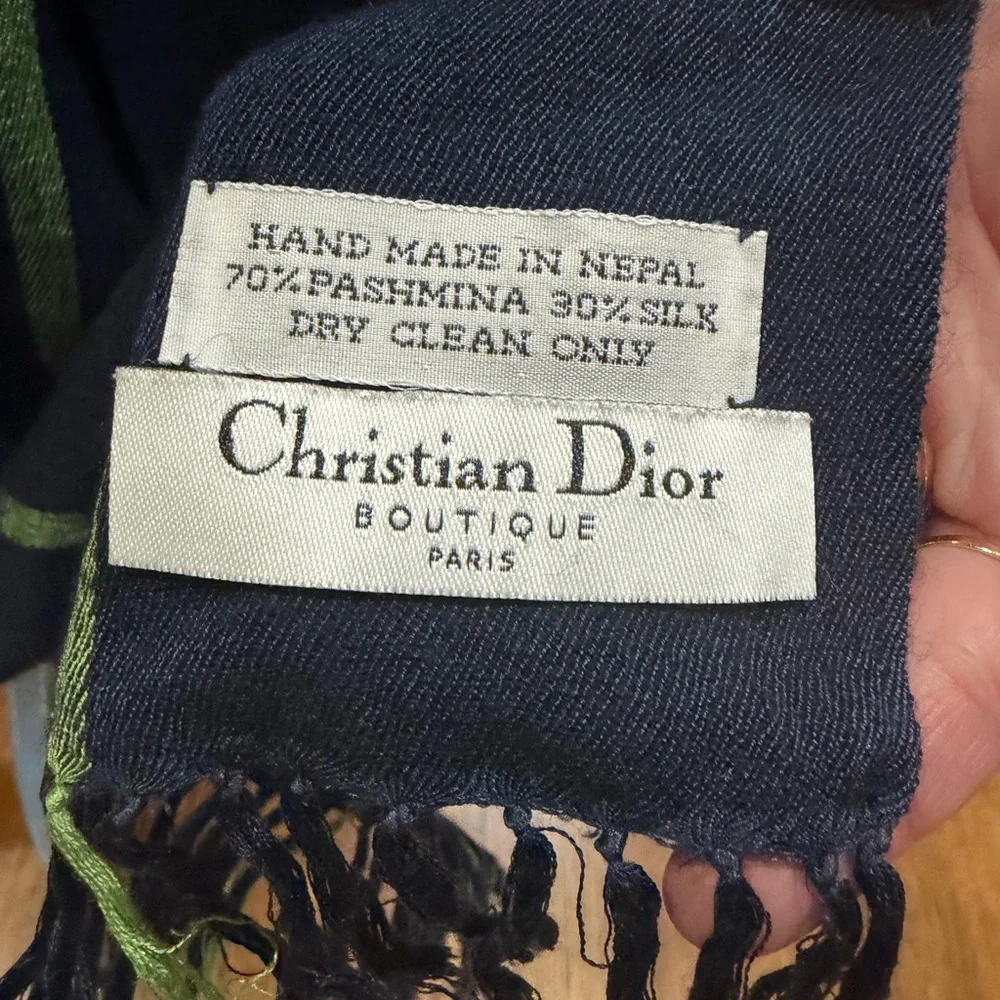 Christian Dior by John Galliano rare pashmina & silk scarf